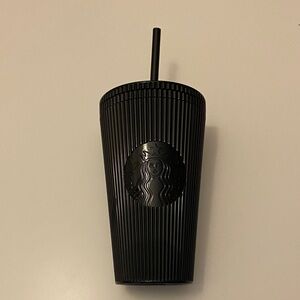 Starbucks Pleated Black Tumbler